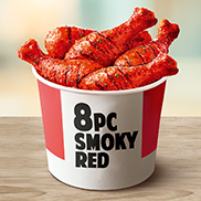 8 pcs Smoky Red Chicken Bucket