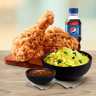 2 Pcs Chicken & Rice Meal